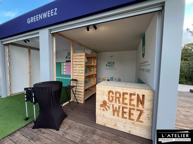 stand Greenweez pour le Paris Major Premier Padel à Roland-Garros